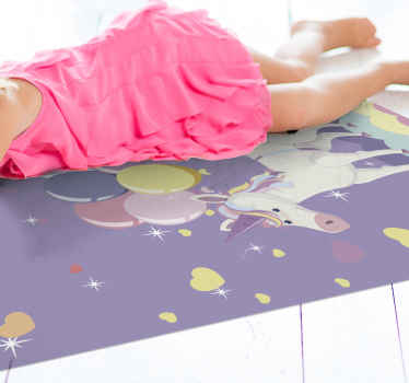 Alfombra vinílica bebé Unicornio - TenVinilo