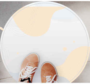 Alfombra vinílica minimalista motivos de olas suaves - TenVinilo