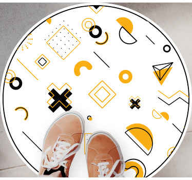 Vinyl Teppich geometrisch moderne mathematische formen - TenStickers