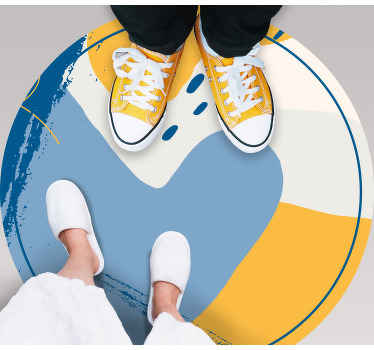 Pyöreä taide kivinen vinyylimatto - Tenstickers