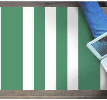Tapete vinílico às risca listras verdes e brancas - TenStickers