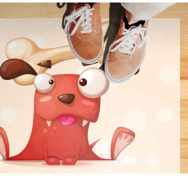 Vinylteppich Flur Verrücktes hundedesign - TenStickers