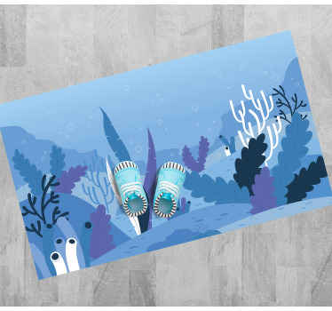 Subakvatisk landskab natur vinyl tæppe - TenStickers