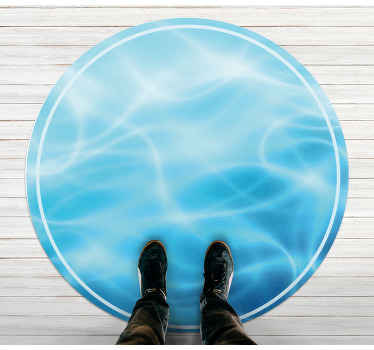 Blue deep water sea abstract nature vinyl rug - TenStickers