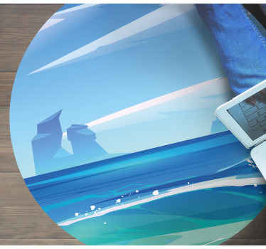 Covor vinil cu aspect de natura seninătate de coastă - TenStickers