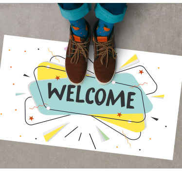 χαλί εισόδου αφηρημένο καλωσόρισμα - TenStickers