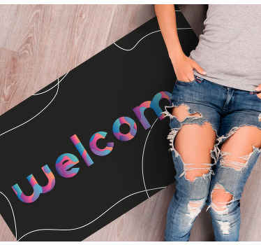 환영 액체 글꼴 현관 타일 - TenStickers