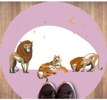 Abstraktný africký koberec do spálne na safari - Tenstickers