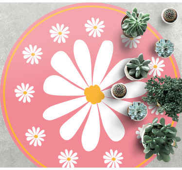 Vinyl Teppich Blumen rosa blumenarrangement - TenStickers