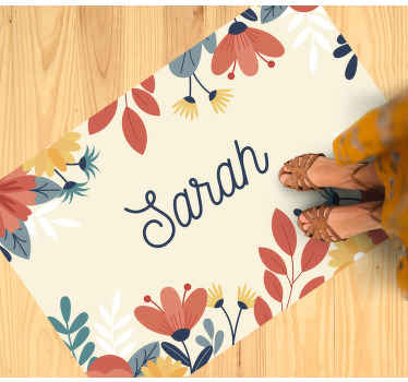 Egyedi virágnév Vinil szőnyeg nevekkel - TenStickers