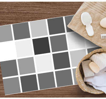 Alfombras de vinilo de azulejos Azulejos de tonos grises - TenVinilo
