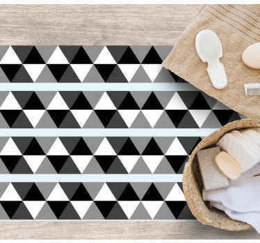 Grey triangle pattern geometric vinyl rug - TenStickers