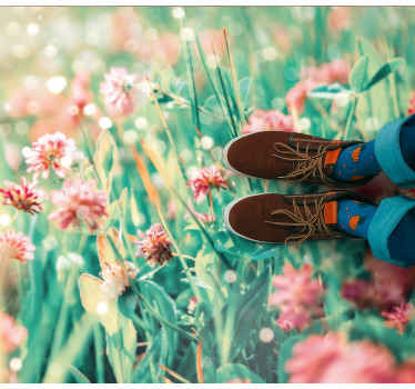 tapis vinyle salle a manger Fleurs de saison - TenStickers