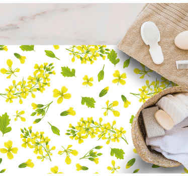 Alfombra vinílica flores delicia floral - TenVinilo