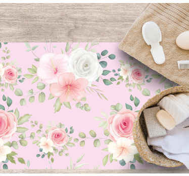 Tapis vinyle plantes fleur gracieuse - TenStickers