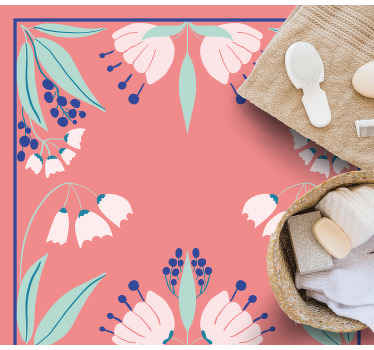 Vinyl Teppich Blumen musterpalette - TenStickers