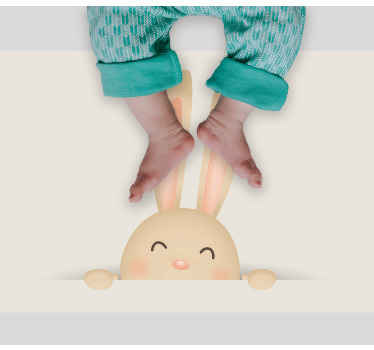 Králik so zavretými očami zvierací koberec - Tenstickers