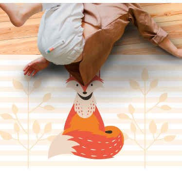 Ansikt av en rev søt dyre vinyl teppe - Tenstickers