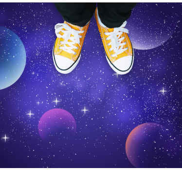 COSMIC SPACE SCENE star vinyl rug - TenStickers