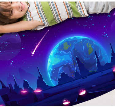 Galaktisk eventyr stjerne vinyl tæppe - TenStickers