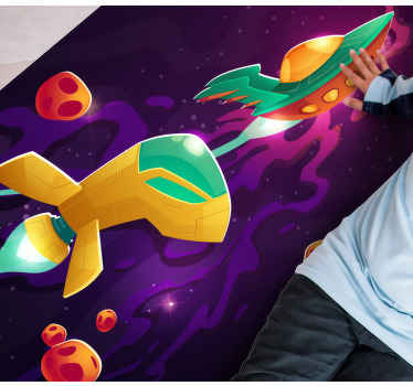 rôzne vinylové koberce pre deti koncept kozmickej cesty - Tenstickers