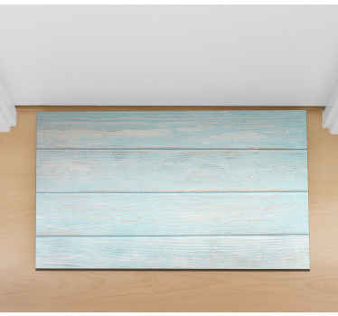 Tapis vinyle salle de bain panneaux aqua vieillis - TenStickers