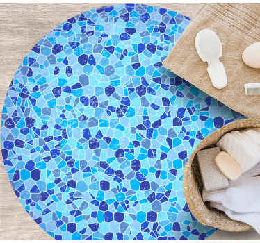 Mramorni vinilni tepih mozaik plave teksture - TenStickers