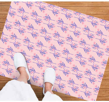 Vinil podovi cvijeće i biljke cvjetni uzorak lišća - TenStickers