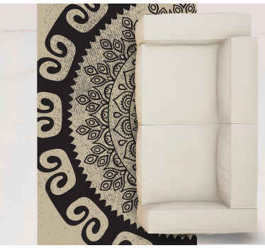 Sofistikeret motiv mandala vinyl tæppe - TenStickers