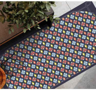 χαλί εισόδου πολύχρωμη μωσαϊκή σύνθεση - TenStickers
