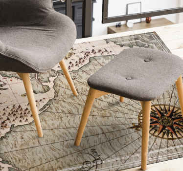 Vintage verdenskort vintage tæppe - TenStickers