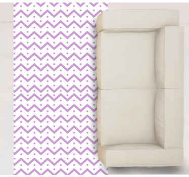 Søt rosa sikksakk design stue vinyl teppe - Tenstickers