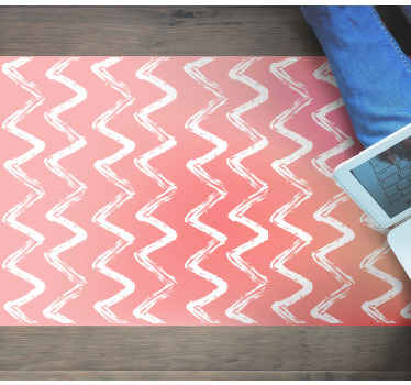 Zigzag-mønstret layout geometriske vinyl tæppe - TenStickers