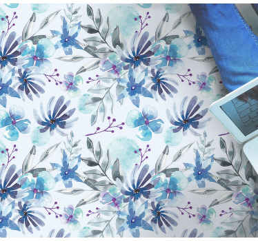 Moder eleganten motiv cvetlična vinilna preproga - TenStickers