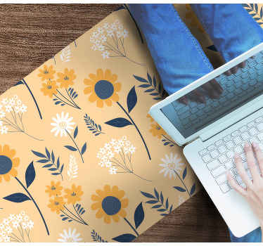 Vinyl Teppich Blumen fröhliches botanisches arrangement - TenStickers