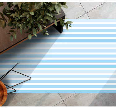 Horizontal blue rows kitchen floor tiles - TenStickers