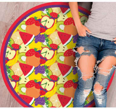 Fruit medley pattern kitchen vinyl rug - TenStickers