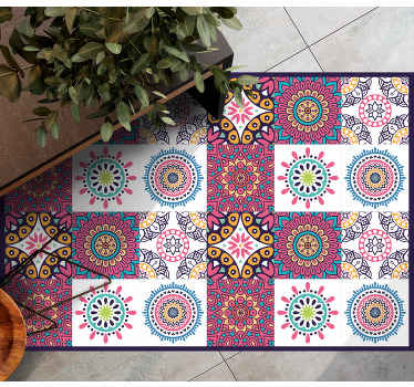 Modern renkli mandala mutfak yer karoları - TenStickers