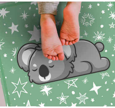 detský vinylový koberec spiace koaly hviezdy - Tenstickers