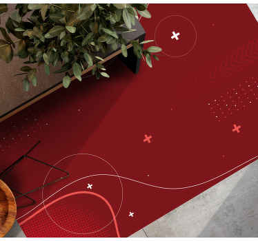 Alfombra vinílica moderna patrones abstractos dinámicos - TenVinilo