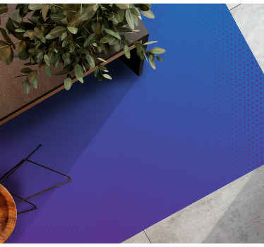 Alfombra vinílica moderna patrón azul degradado - TenVinilo
