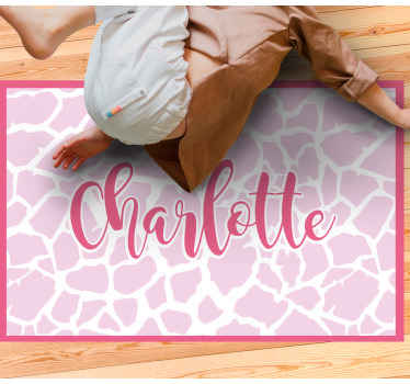 Pink cow deisgn custom floor mat - TenStickers