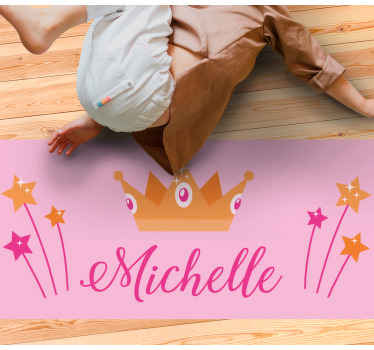 Ružová koruna prispôsobiteľné meno prispôsobený mat - Tenstickers