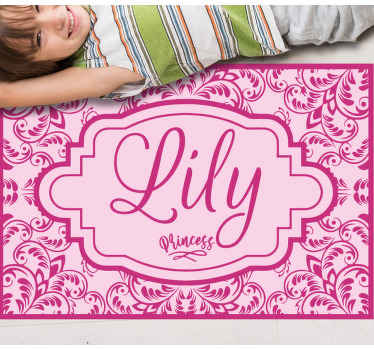Ružové prispôsobiteľné meno prispôsobená podložka - Tenstickers