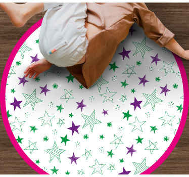 tapis vinyle chambre étoiles de plusieurs tailles - TenStickers