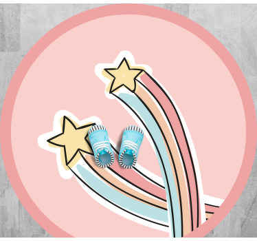 Alfombra vinílica de estrellas Meteorito de vector de color - TenVinilo