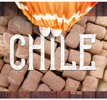 Chile víno zátky vlastné koberec - Tenstickers
