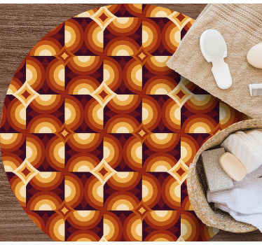 Vibrant Circle Pattern geometric vinyl rug - TenStickers