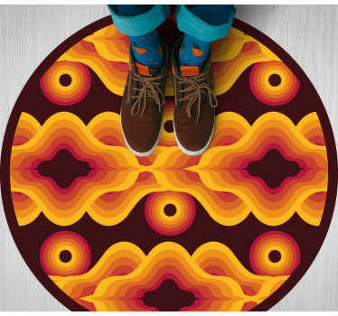 Tapis mosaique vinyle motif spirale vintage - TenStickers