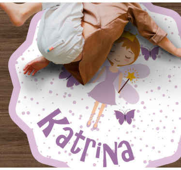 Srečna princesa z osebno podstavki metuljev - TenStickers